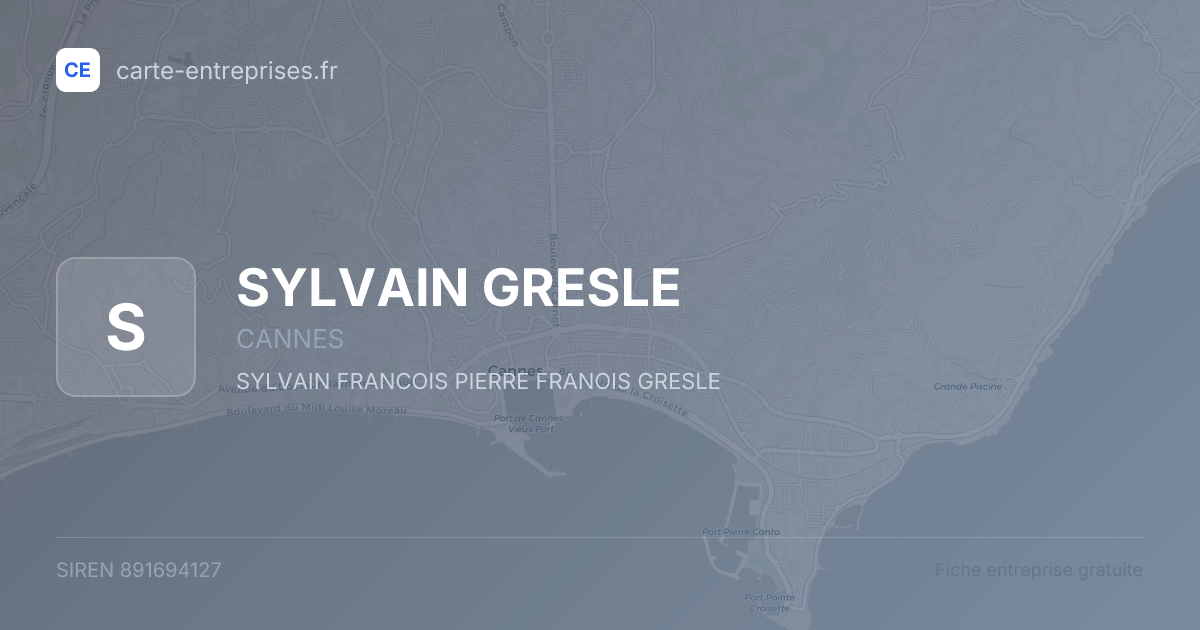 SYLVAIN GRESLE — 891694127 — fiche entreprise