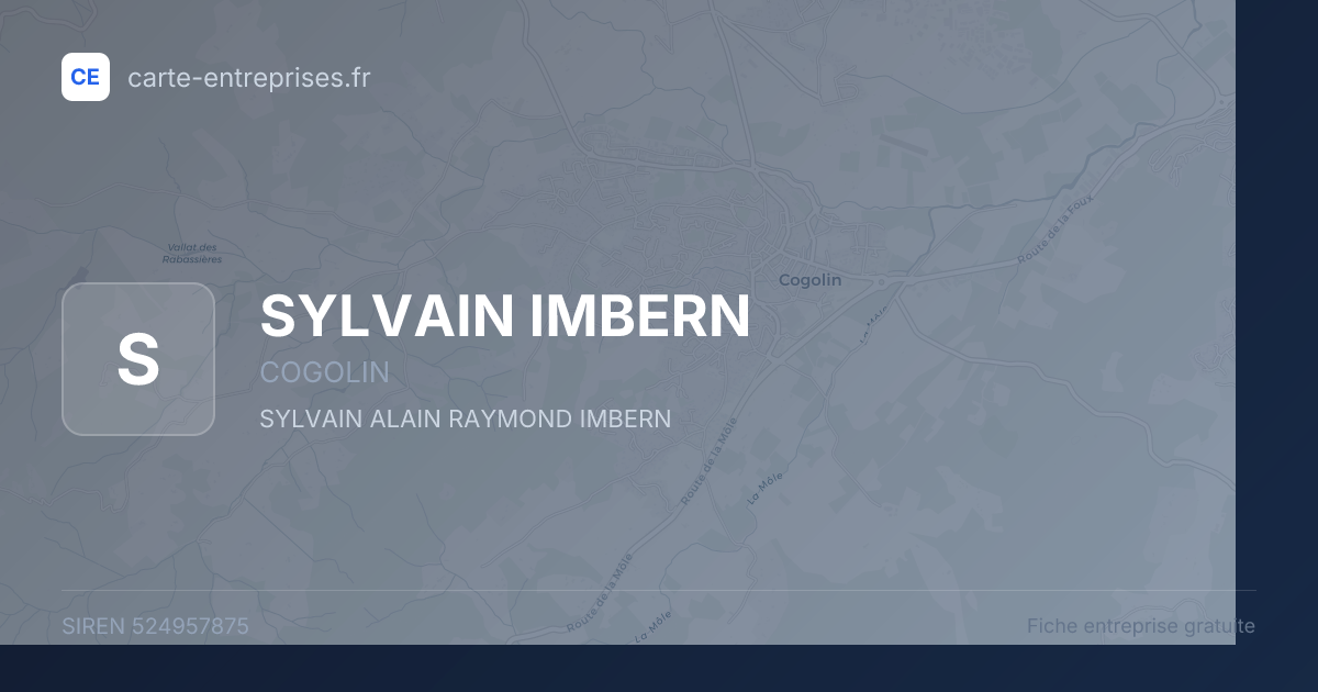 SYLVAIN IMBERN — 524957875 — fiche entreprise