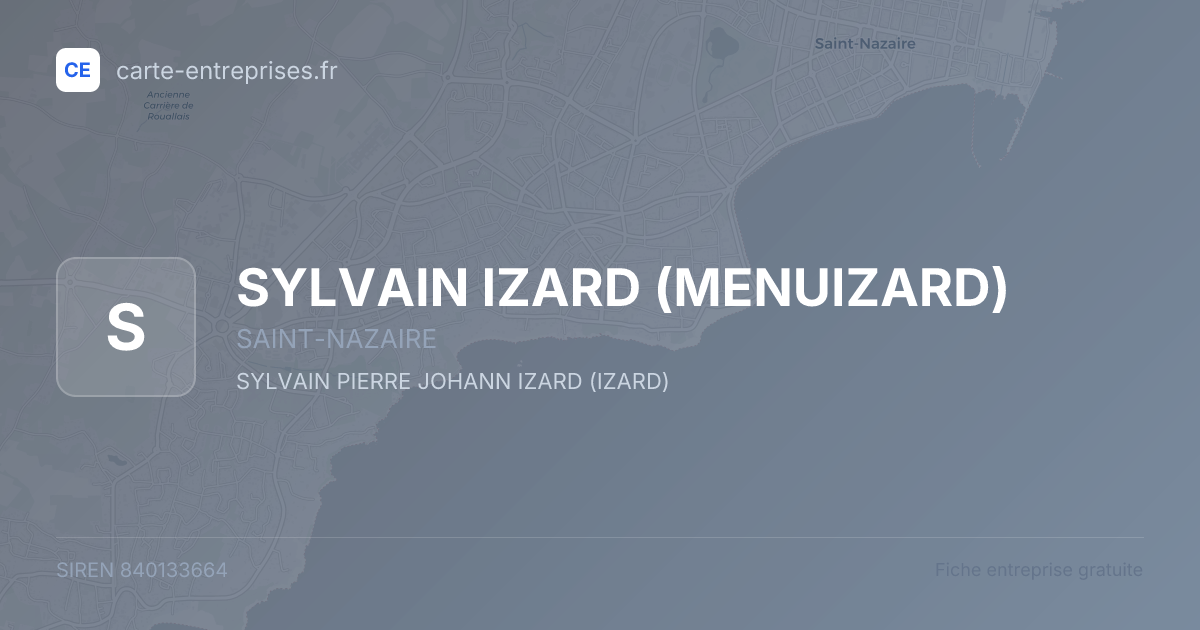 SYLVAIN IZARD (MENUIZARD) — 840133664 — fiche entreprise