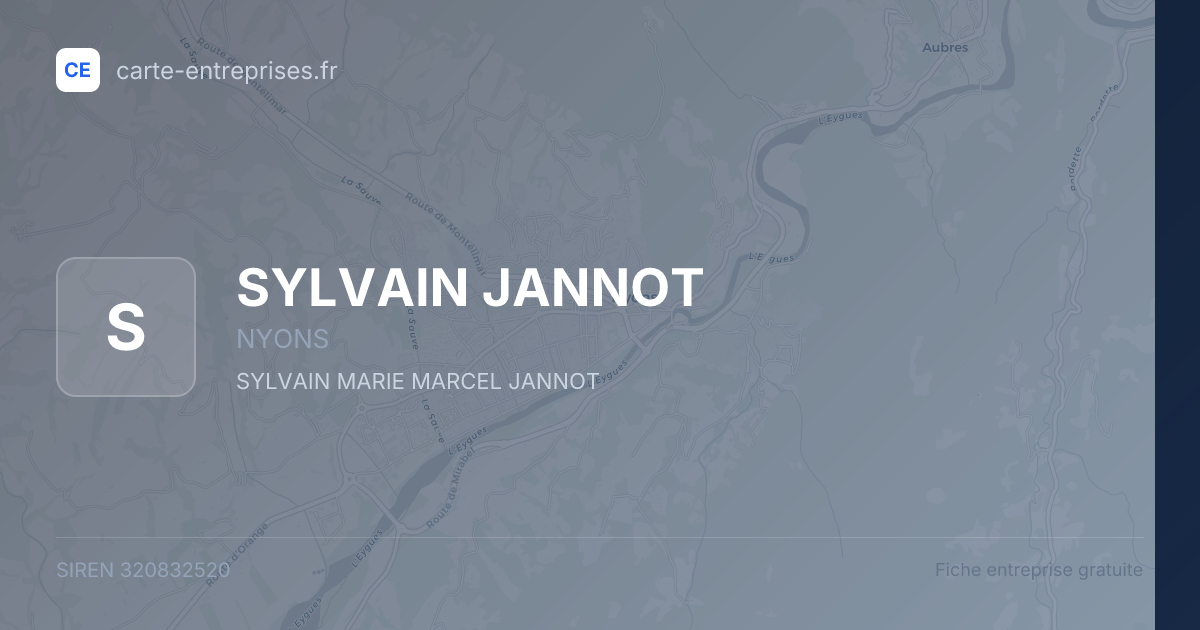 SYLVAIN JANNOT — 320832520 — fiche entreprise