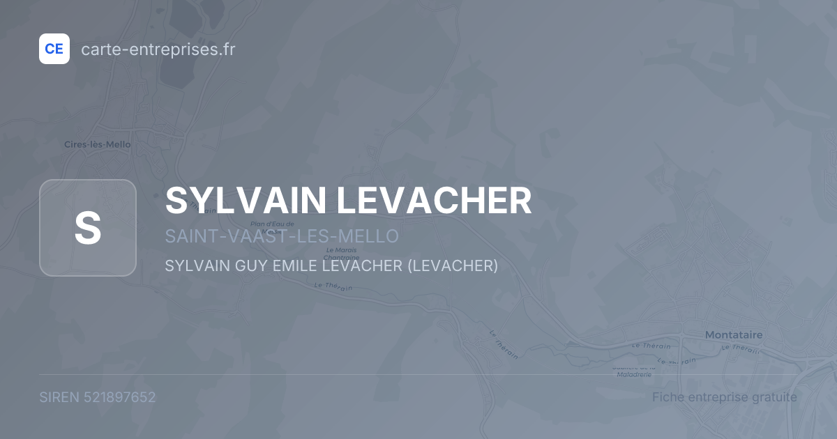 SYLVAIN LEVACHER — 521897652 — fiche entreprise