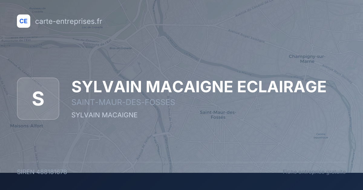 SYLVAIN MACAIGNE ECLAIRAGE — 488181678 — fiche entreprise