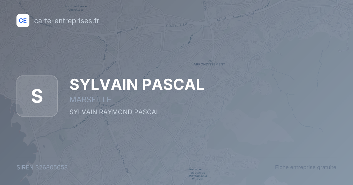 SYLVAIN PASCAL — 326805058 — fiche entreprise