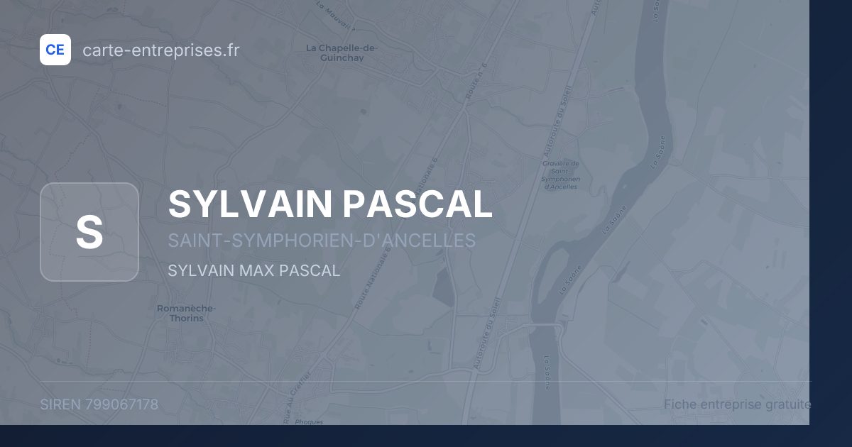 SYLVAIN PASCAL — 799067178 — fiche entreprise