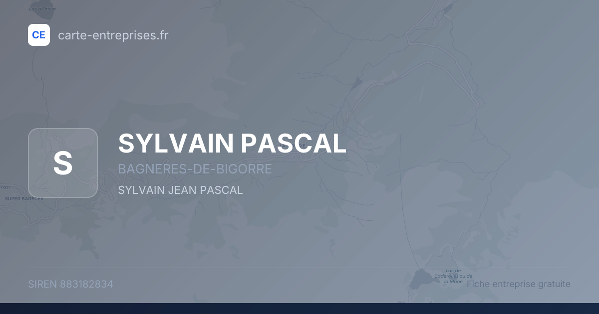 SYLVAIN PASCAL — 883182834 — fiche entreprise