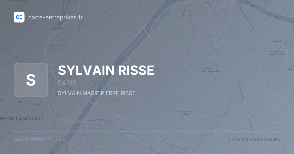 SYLVAIN RISSE — 791302771 — fiche entreprise
