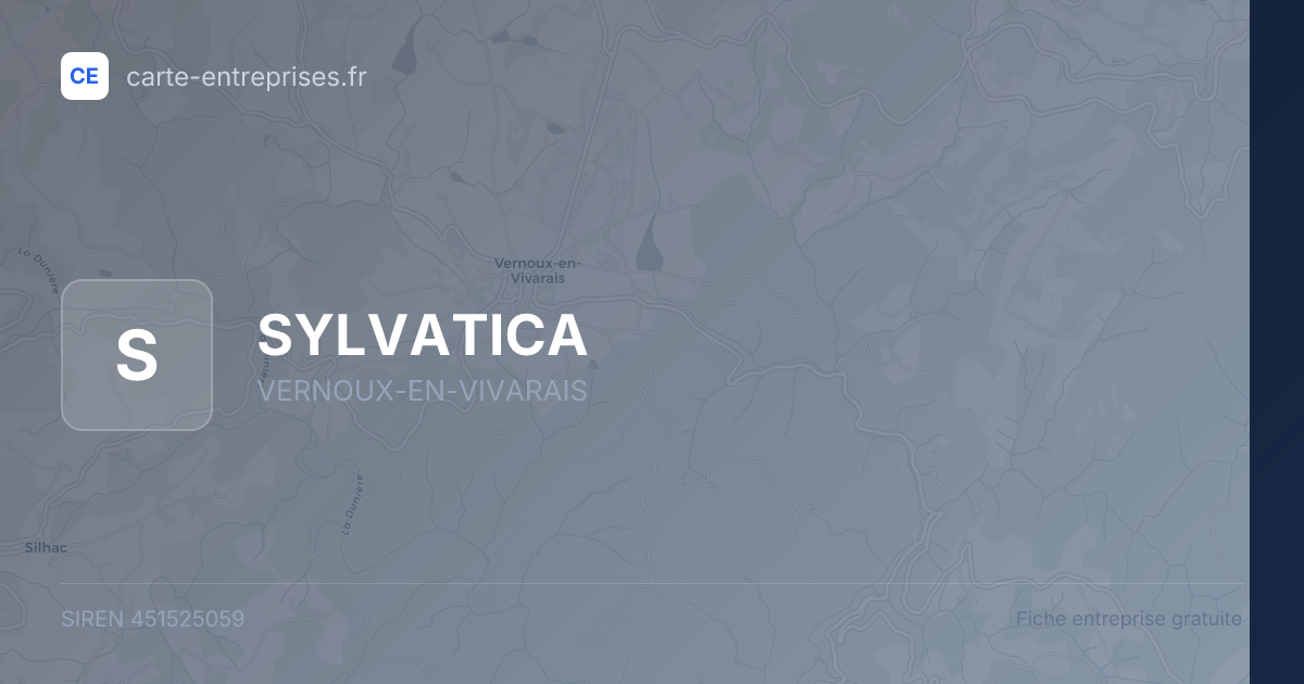 SYLVATICA — 451525059 — fiche entreprise