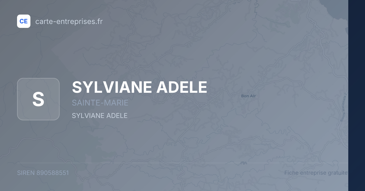SYLVIANE ADELE — 890588551 — fiche entreprise