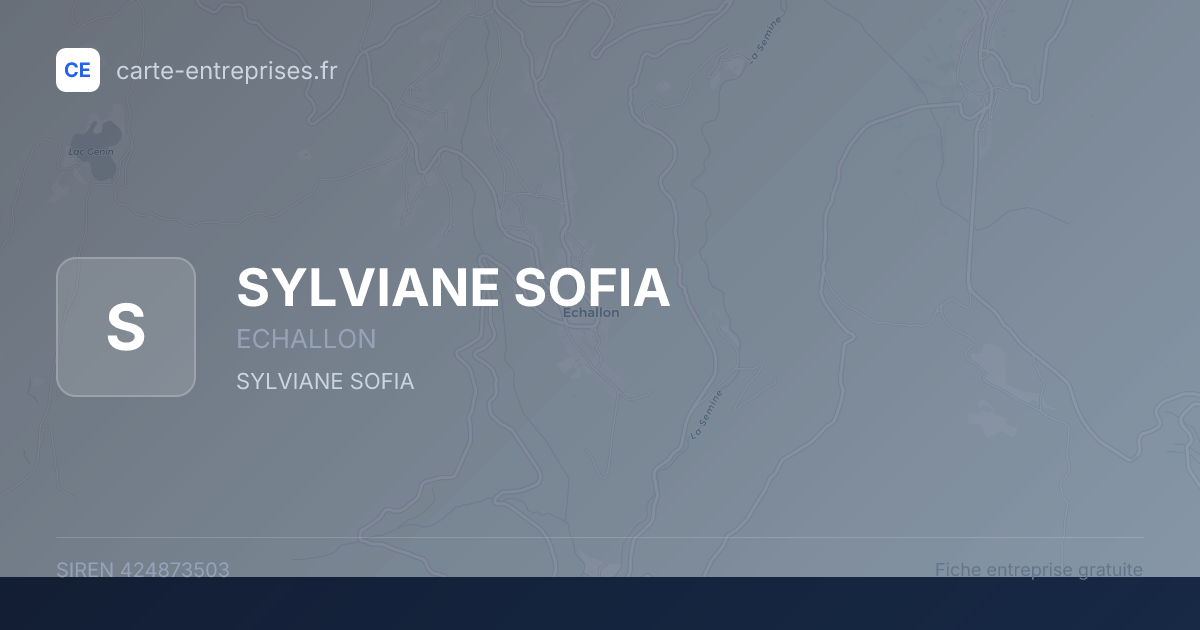 SYLVIANE SOFIA — 424873503 — fiche entreprise