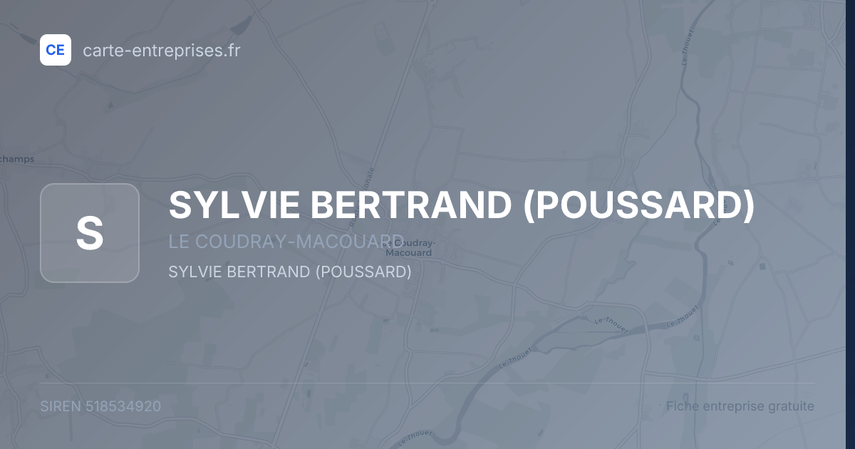 SYLVIE BERTRAND (POUSSARD) — 518534920 — fiche entreprise