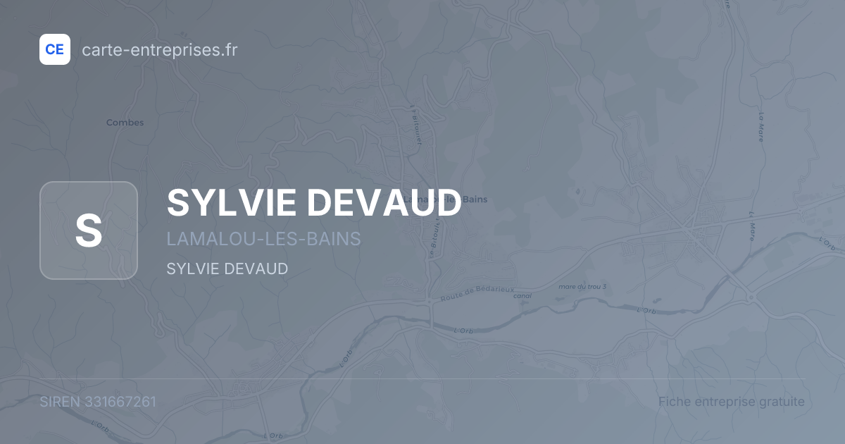 SYLVIE DEVAUD — 331667261 — fiche entreprise