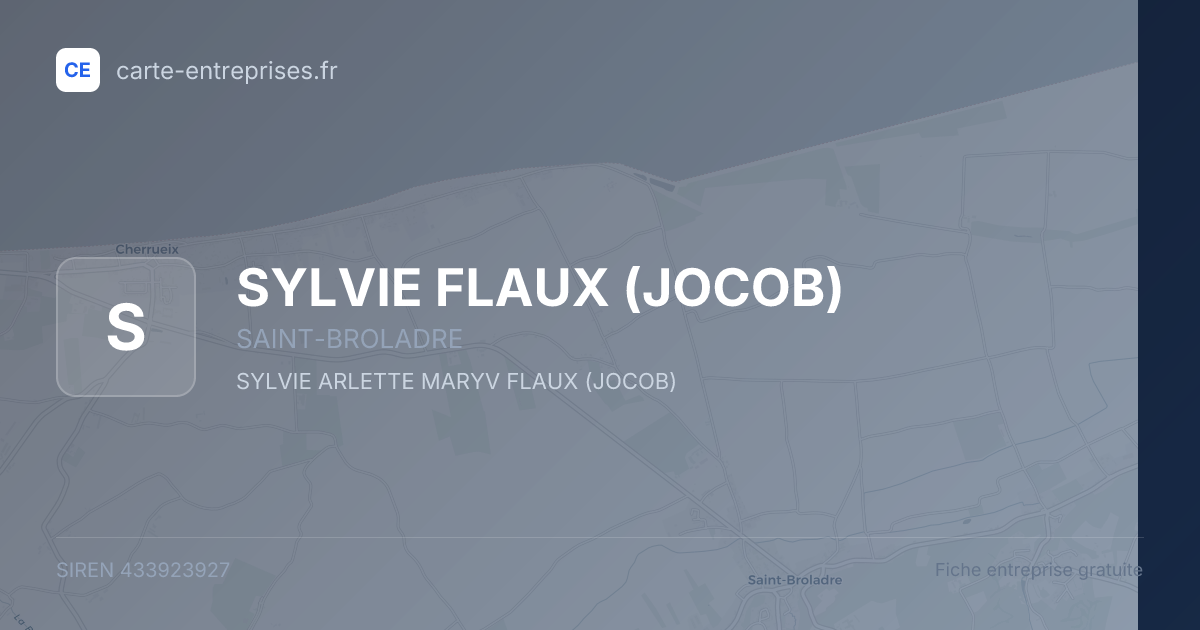 SYLVIE FLAUX (JOCOB) — 433923927 — fiche entreprise