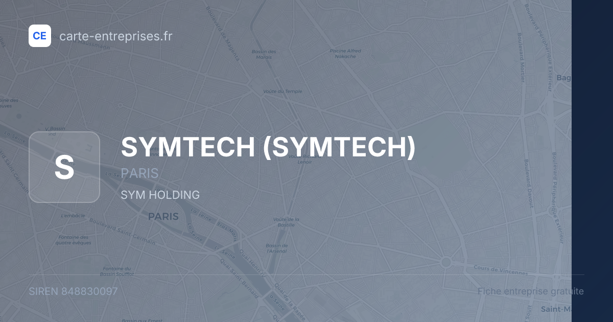 SYMTECH — 848830097 — fiche entreprise