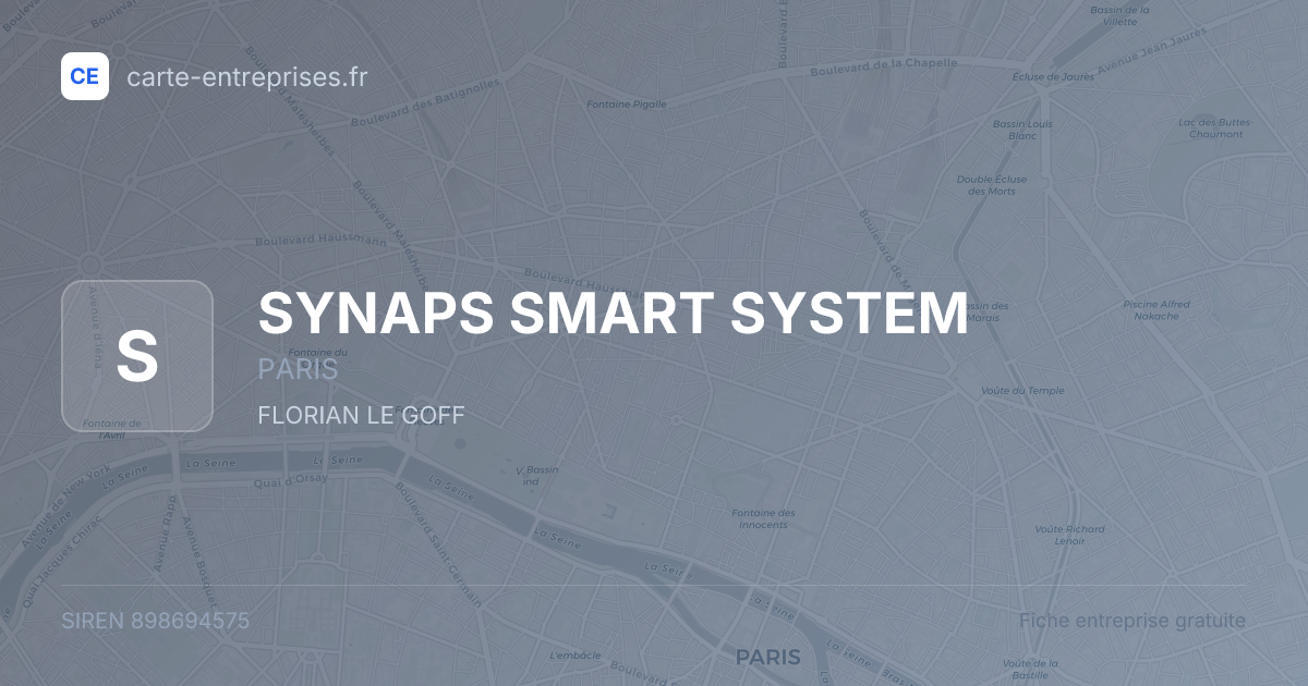 SYNAPS SMART SYSTEM — 898694575 — fiche entreprise