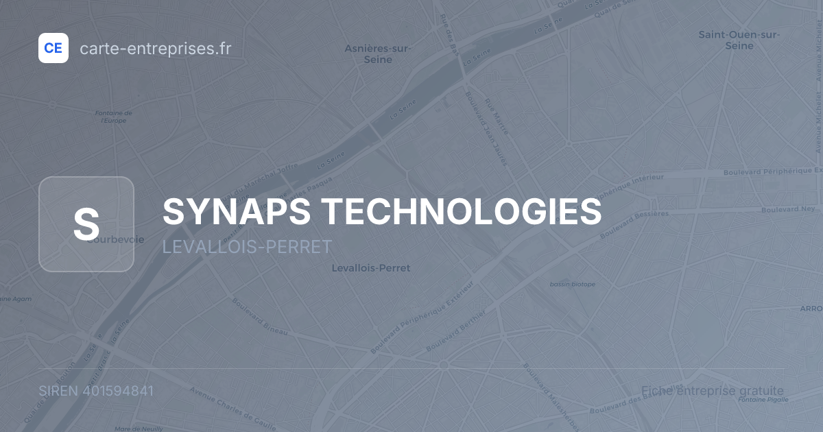 SYNAPS TECHNOLOGIES — 401594841 — fiche entreprise