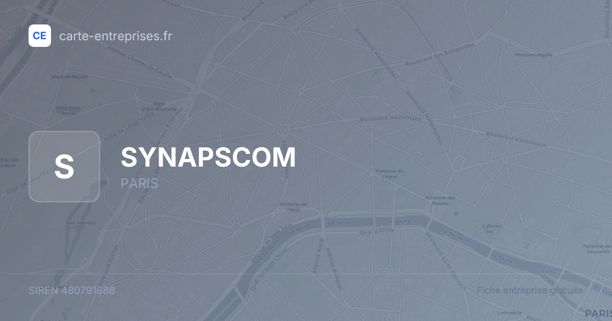 SYNAPSCOM — 480791888 — fiche entreprise