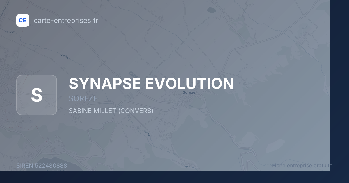 SYNAPSE EVOLUTION — 522480888 — fiche entreprise
