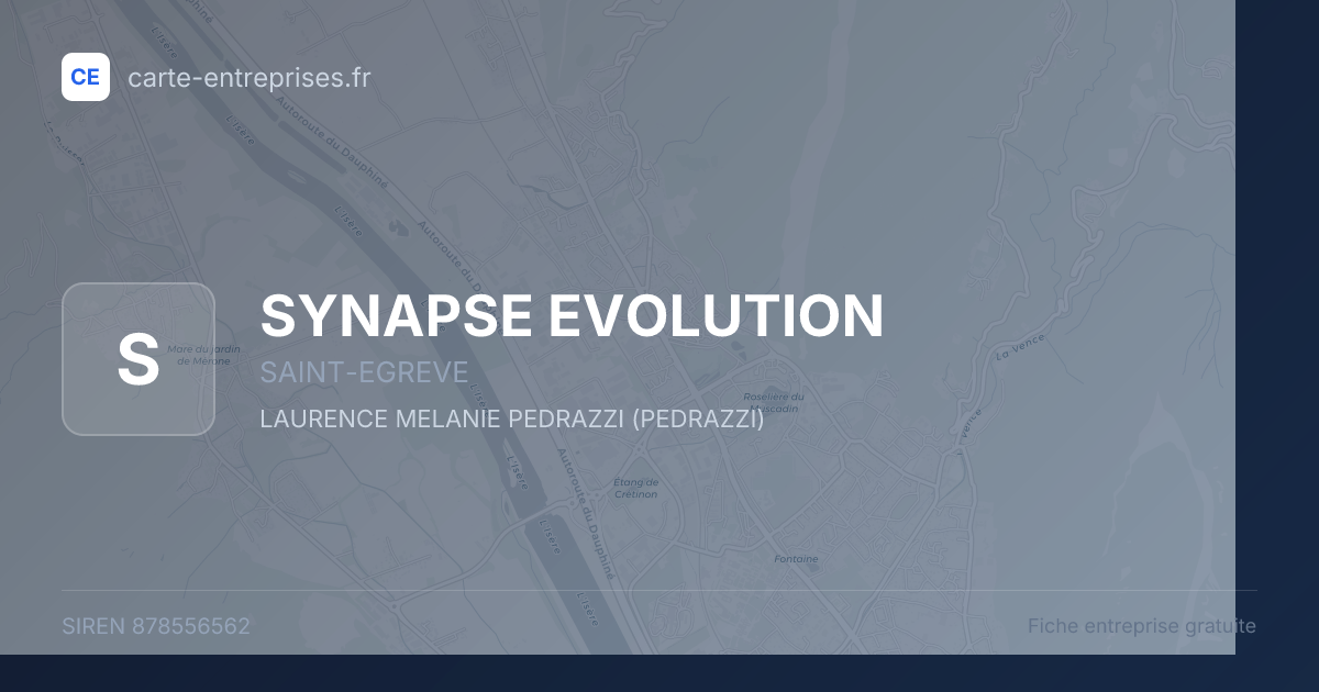 SYNAPSE EVOLUTION — 878556562 — fiche entreprise