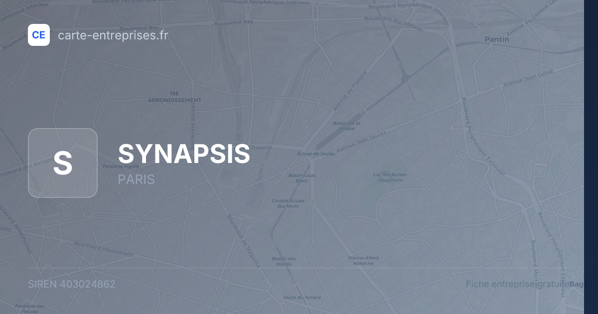 SYNAPSIS — 403024862 — fiche entreprise