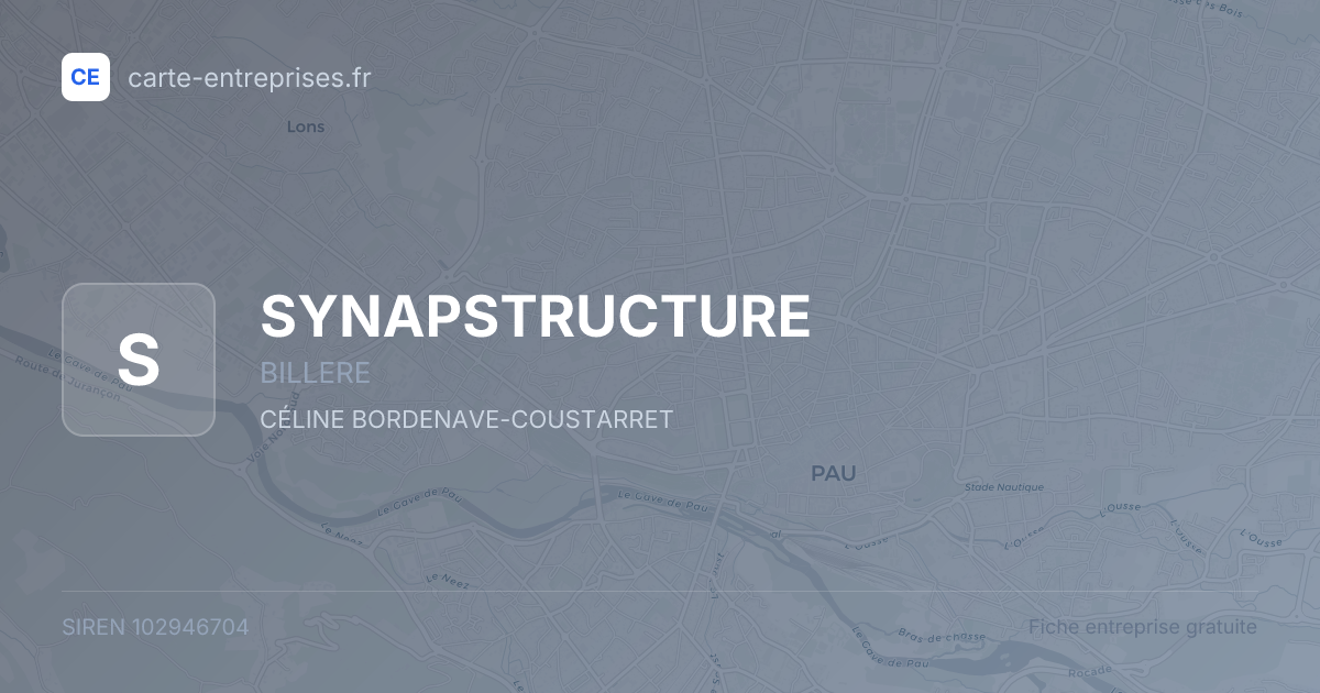 SYNAPSTRUCTURE — 102946704 — fiche entreprise
