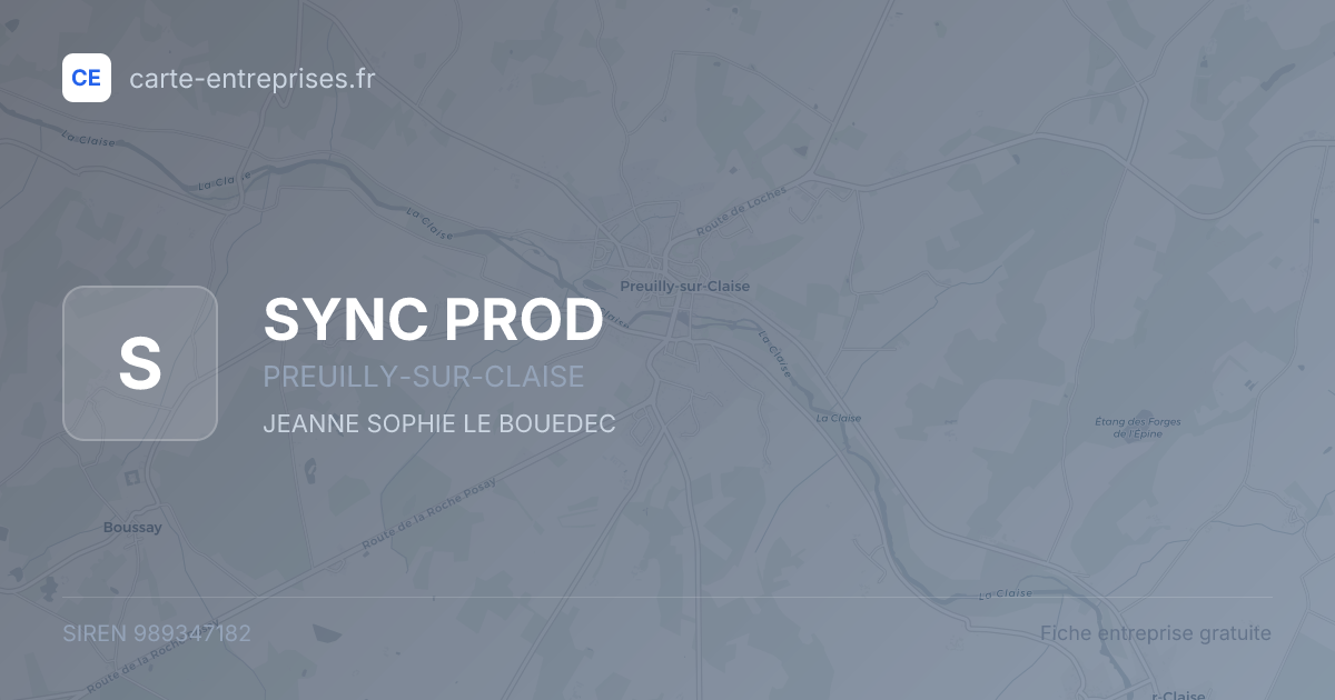 SYNC PROD — 989347182 — fiche entreprise