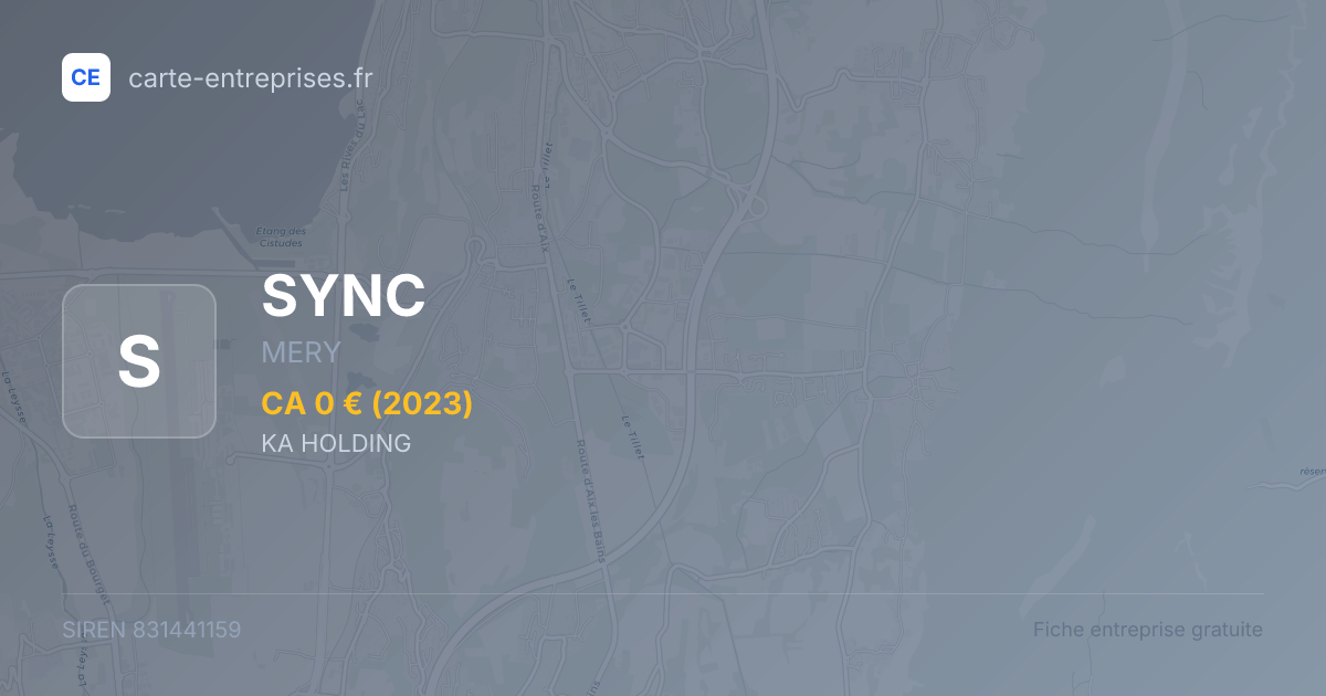 SYNC — 831441159 — fiche entreprise