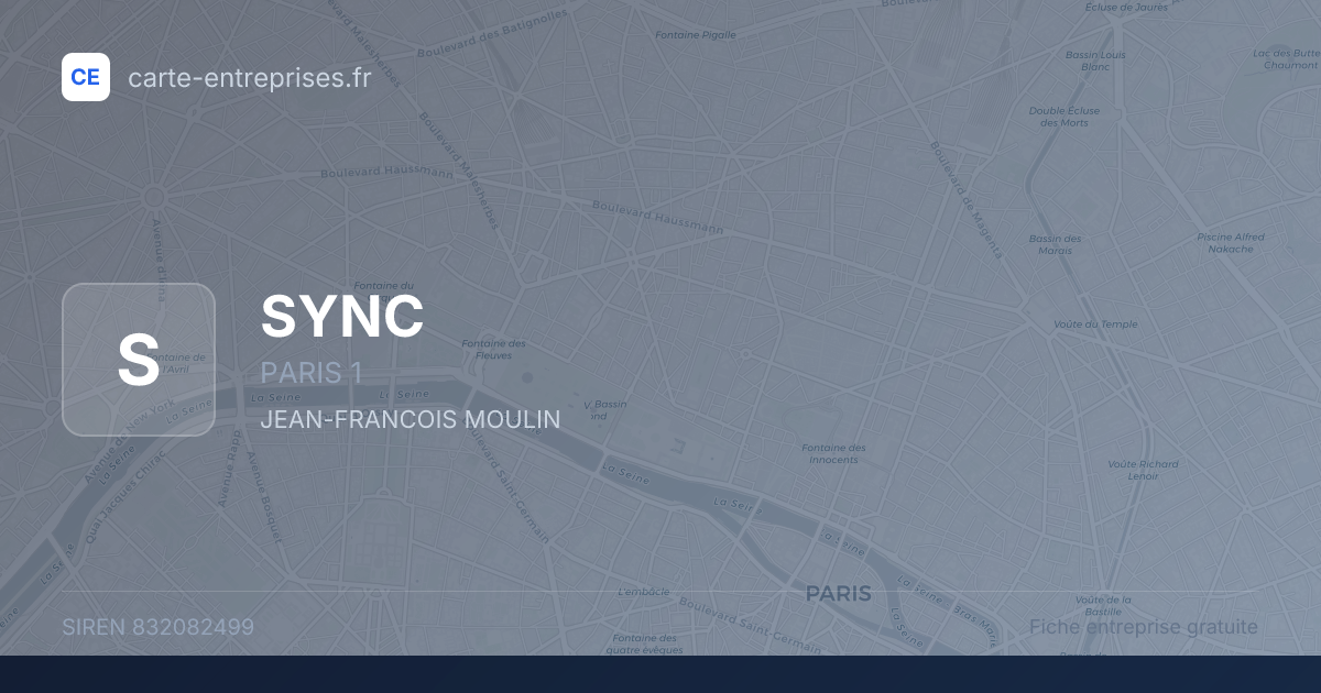SYNC — 832082499 — fiche entreprise