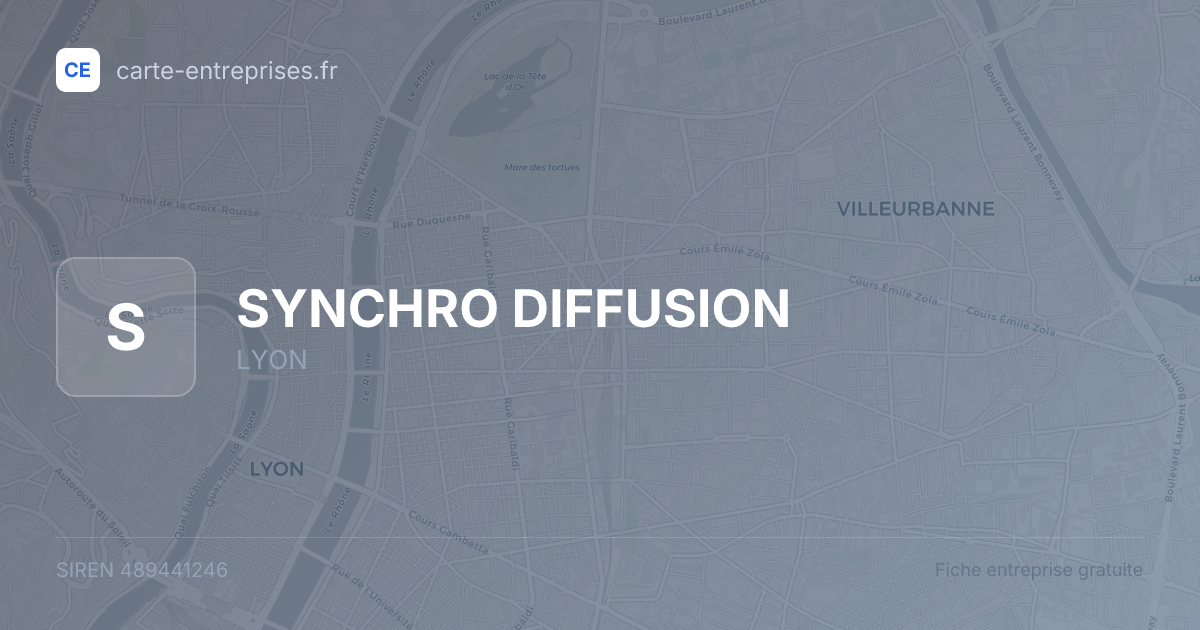 SYNCHRO DIFFUSION — 489441246 — fiche entreprise