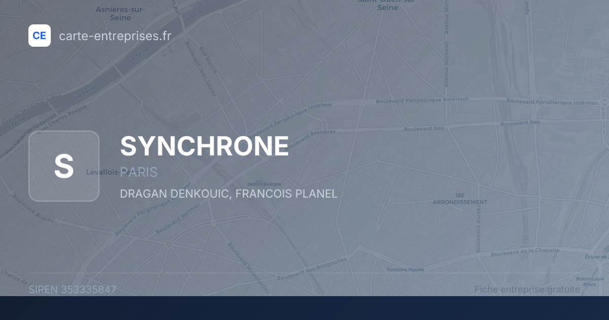 SYNCHRONE — 353335847 — fiche entreprise