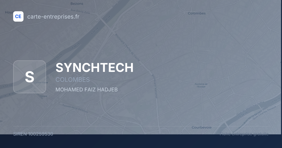 SYNCHTECH — 100259530 — fiche entreprise