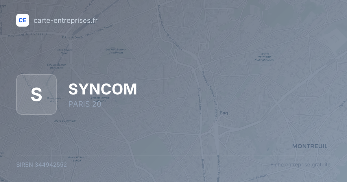 SYNCOM — 344942552 — fiche entreprise