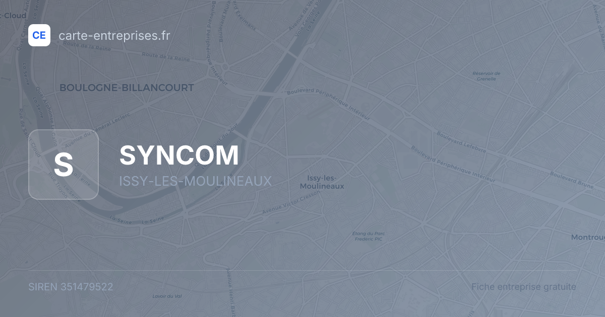 SYNCOM — 351479522 — fiche entreprise