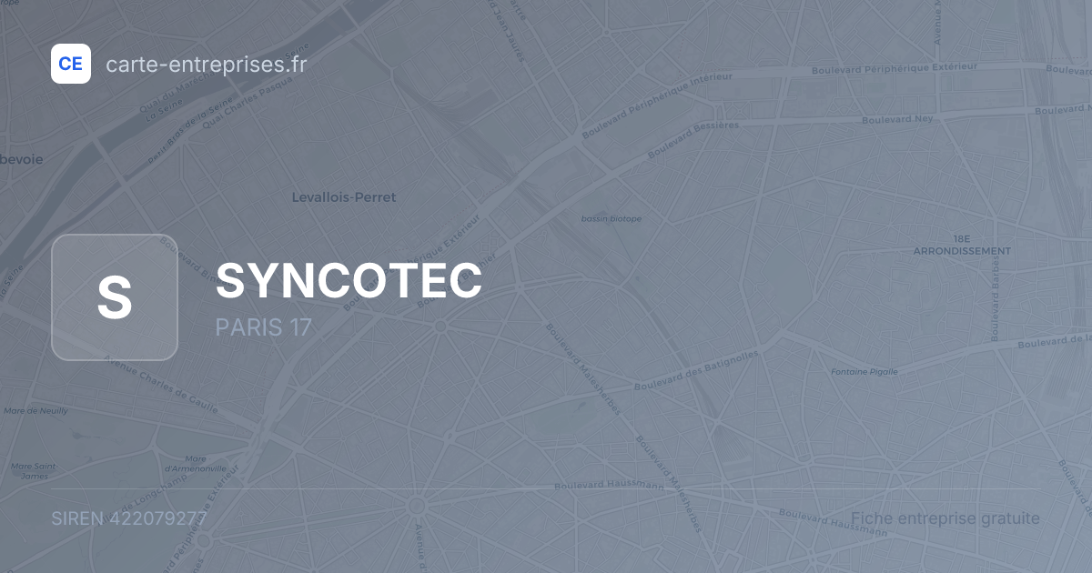 SYNCOTEC — 422079277 — fiche entreprise