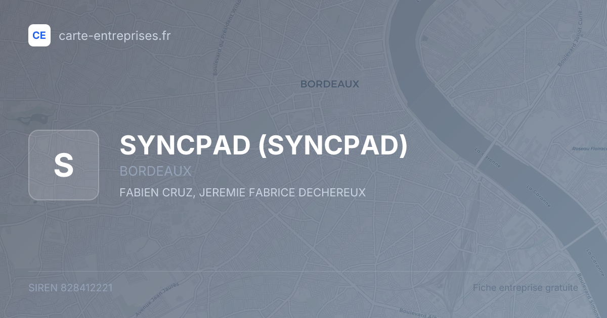 SYNCPAD — 828412221 — fiche entreprise