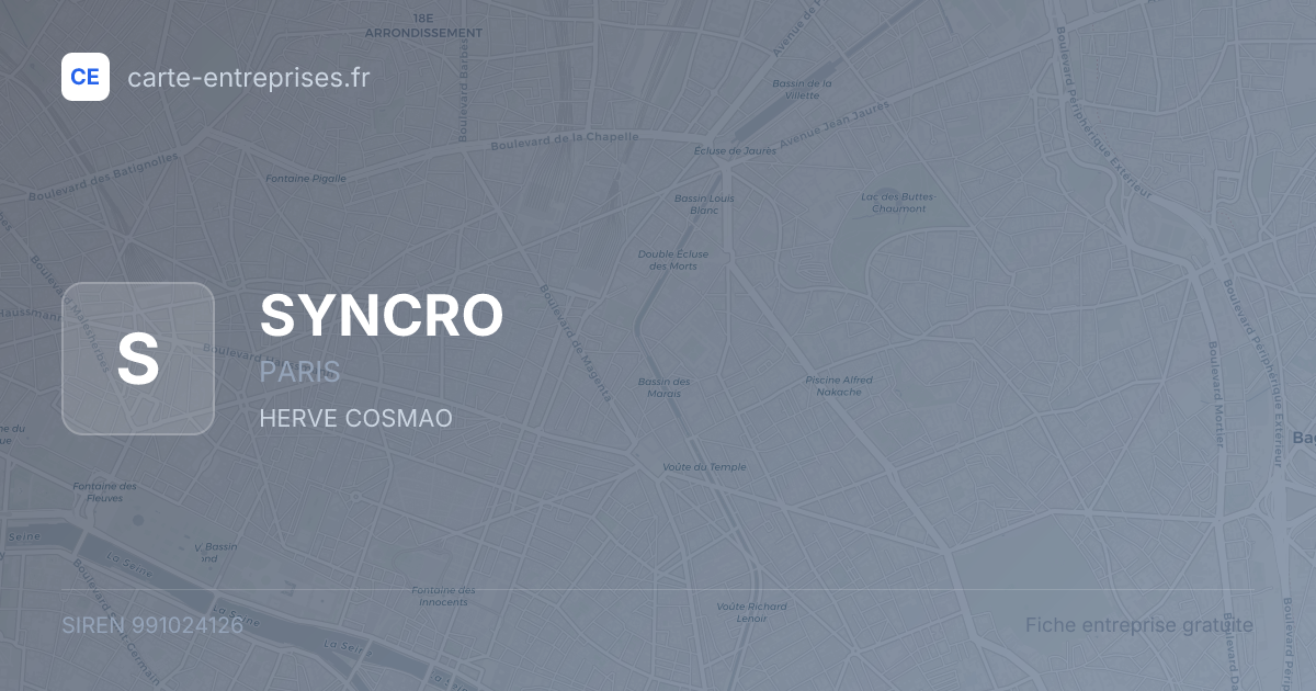 SYNCRO — 991024126 — fiche entreprise