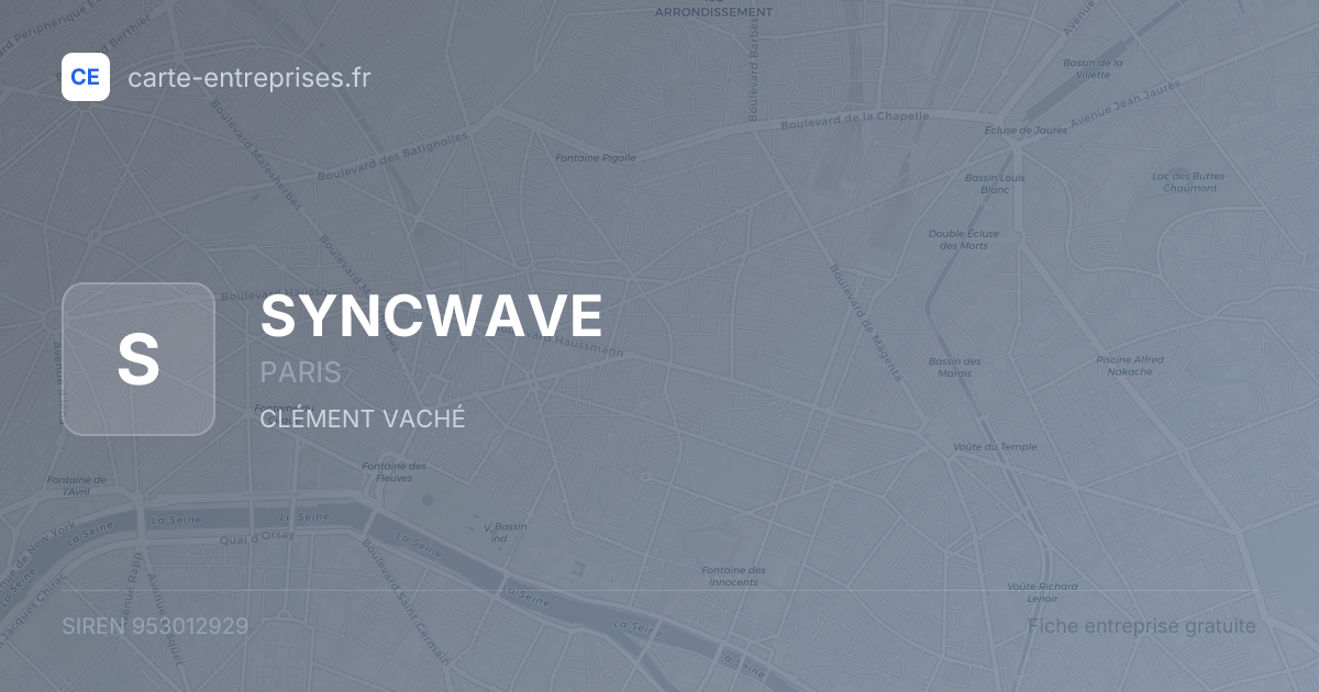 SYNCWAVE — 953012929 — fiche entreprise
