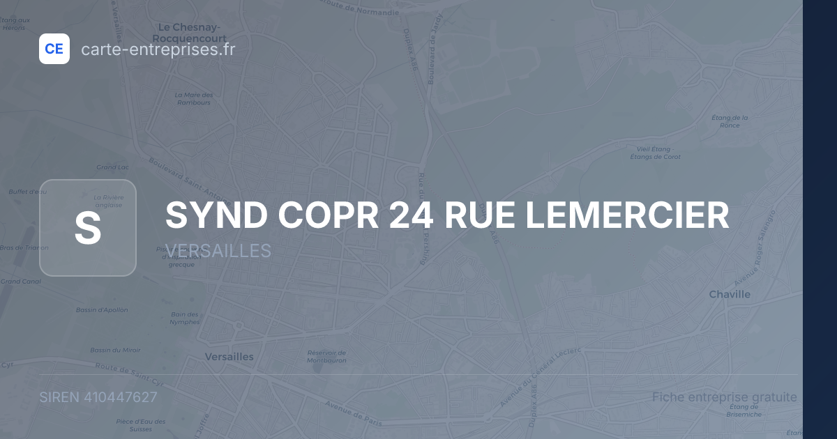 SYND COPR 24 RUE LEMERCIER — 410447627 — fiche entreprise