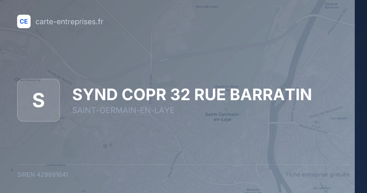 SYND COPR 32 RUE BARRATIN — 429891641 — fiche entreprise