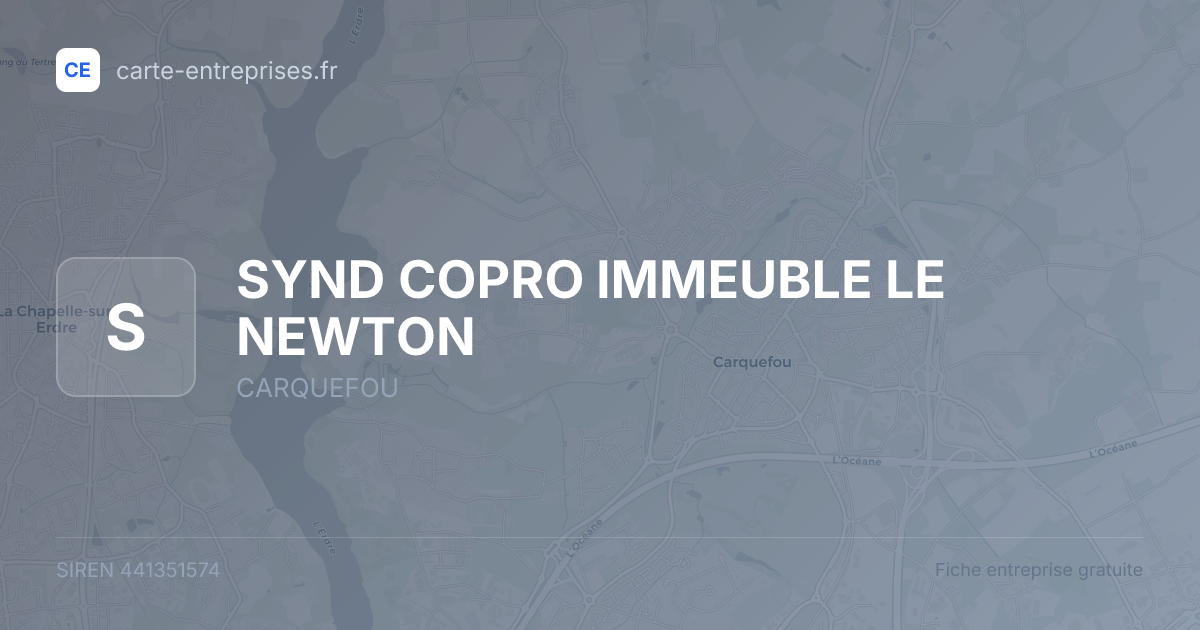 SYND COPRO IMMEUBLE LE NEWTON — 441351574 — fiche entreprise