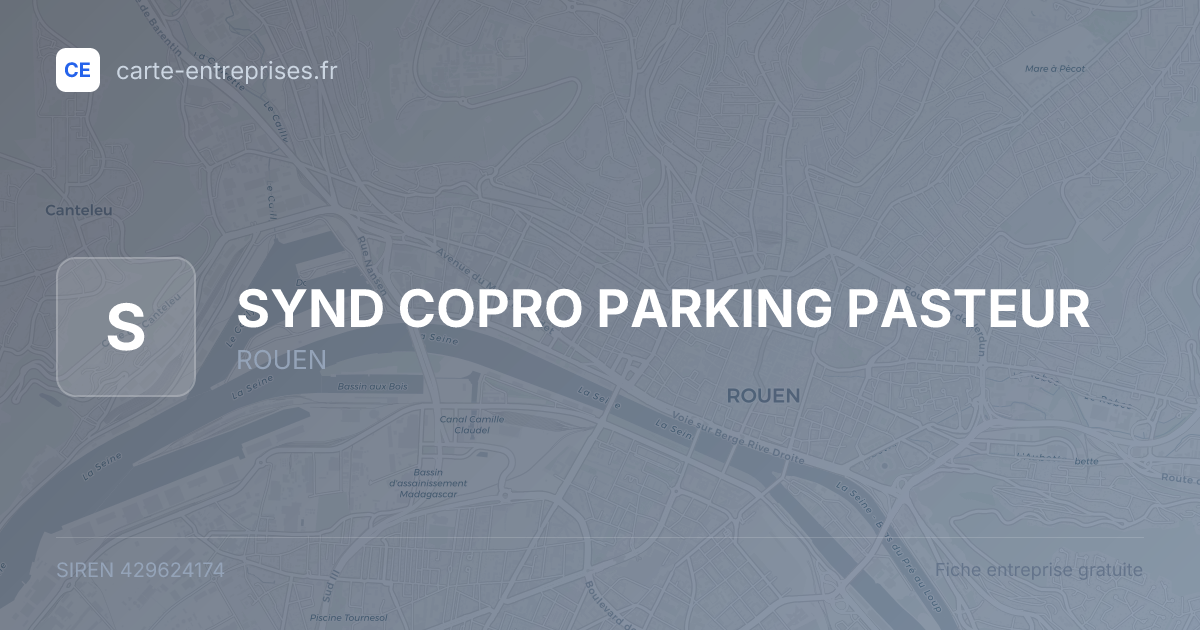 SYND COPRO PARKING PASTEUR — 429624174 — fiche entreprise