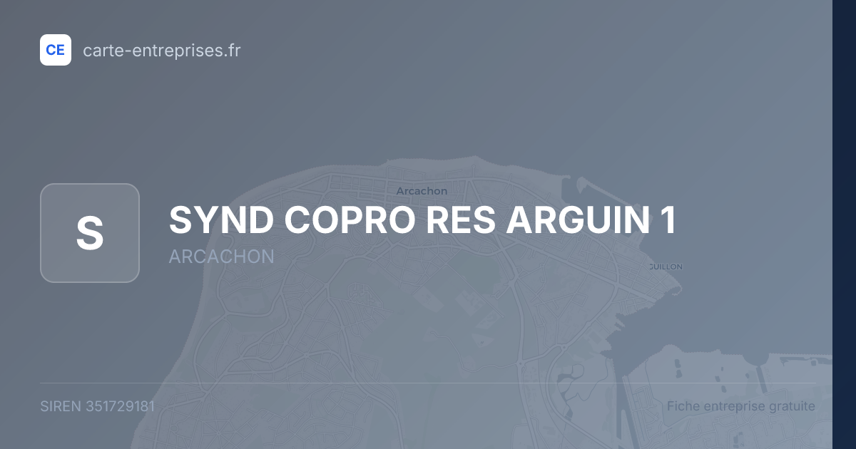 SYND COPRO RES ARGUIN 1 — 351729181 — fiche entreprise