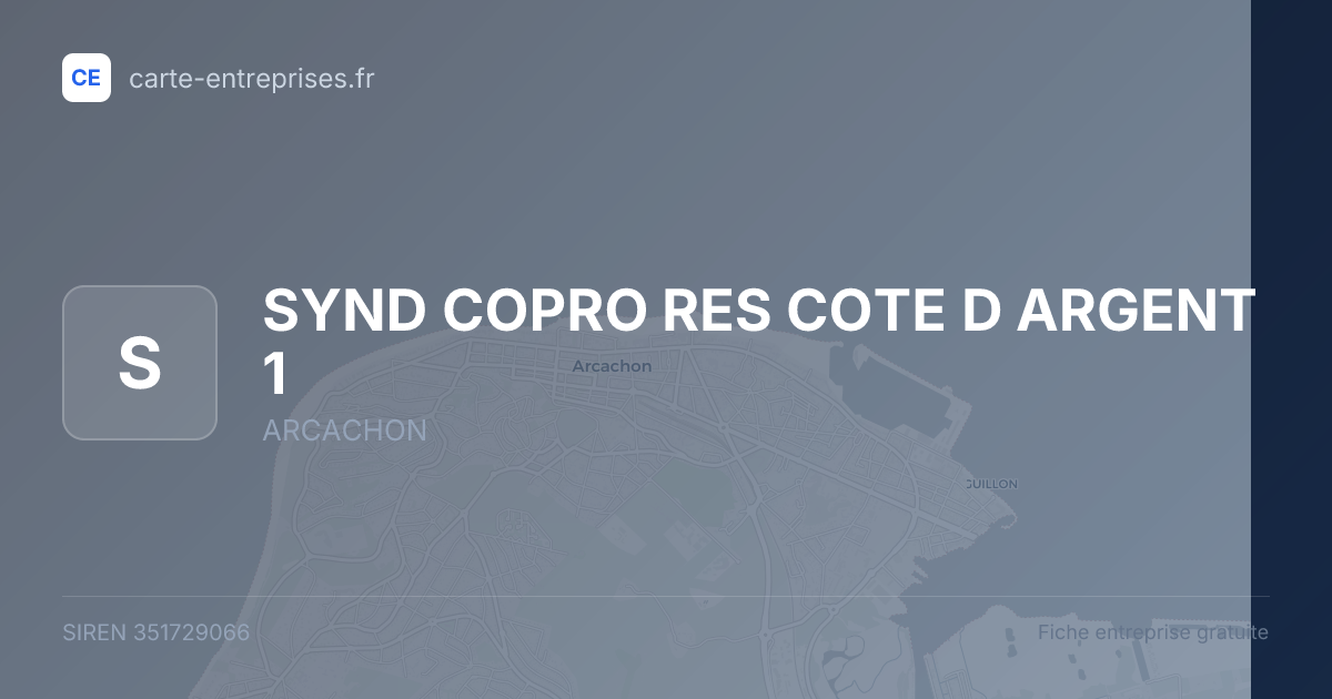 SYND COPRO RES COTE D ARGENT 1 — 351729066 — fiche entreprise