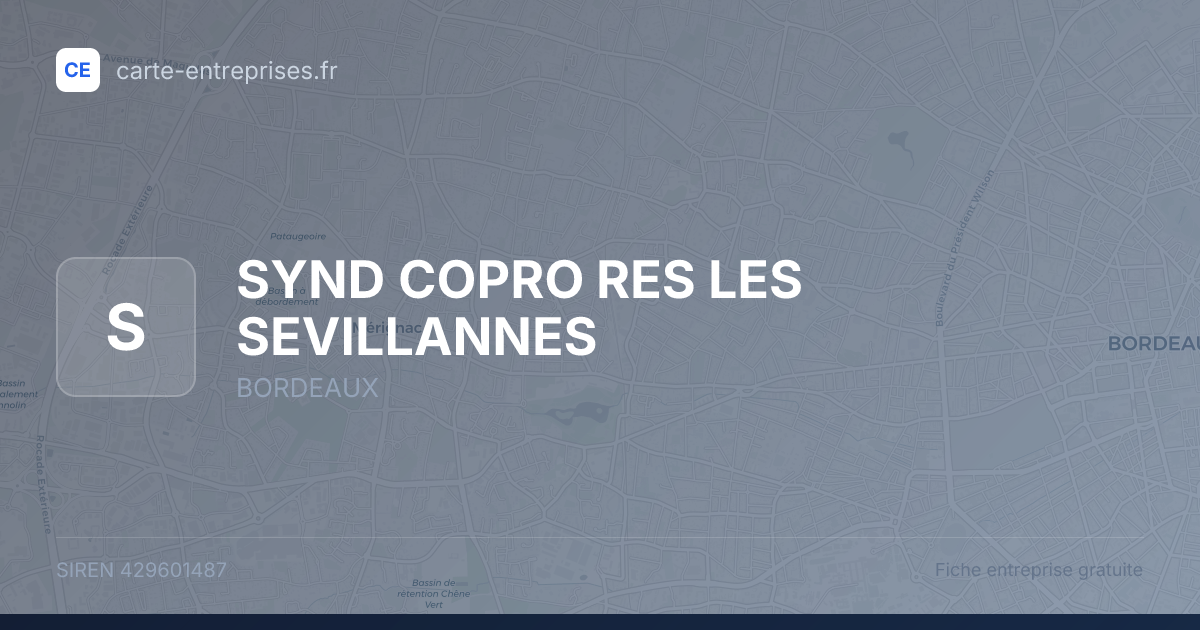 SYND COPRO RES LES SEVILLANNES — 429601487 — fiche entreprise