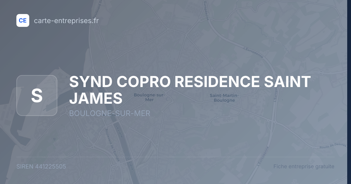 SYND COPRO RESIDENCE SAINT JAMES — 441225505 — fiche entreprise