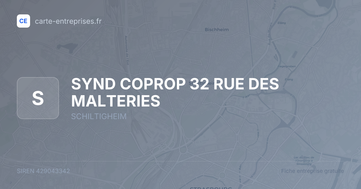 SYND COPROP 32 RUE DES MALTERIES — 429043342 — fiche entreprise