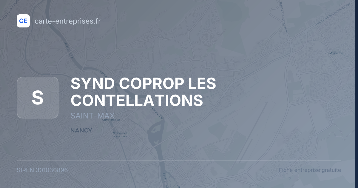 SYND COPROP LES CONTELLATIONS — 301030896 — fiche entreprise