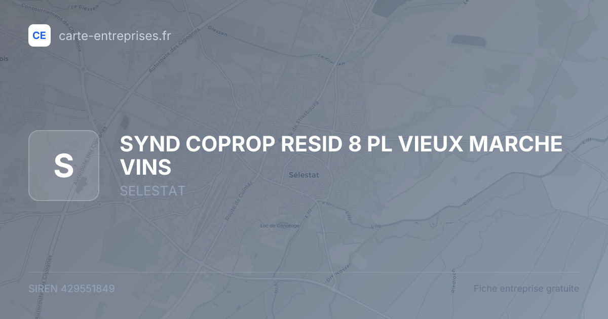 SYND COPROP RESID 8 PL VIEUX MARCHE VINS — 429551849 — fiche entreprise