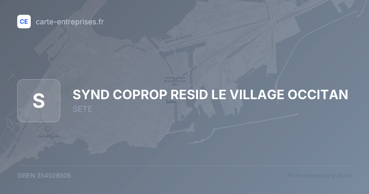 SYND COPROP RESID LE VILLAGE OCCITAN — 354028508 — fiche entreprise