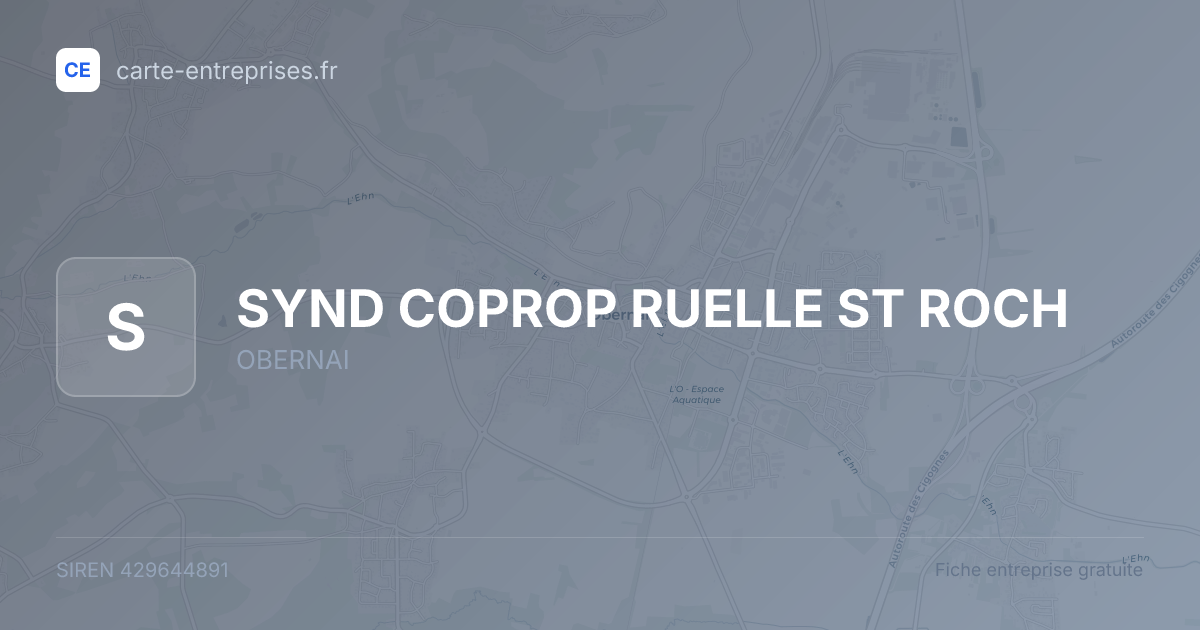 SYND COPROP RUELLE ST ROCH — 429644891 — fiche entreprise