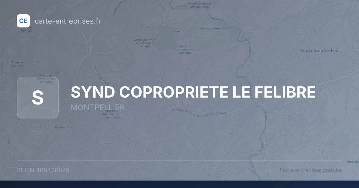 SYND COPROPRIETE LE FELIBRE — 409438876 — fiche entreprise